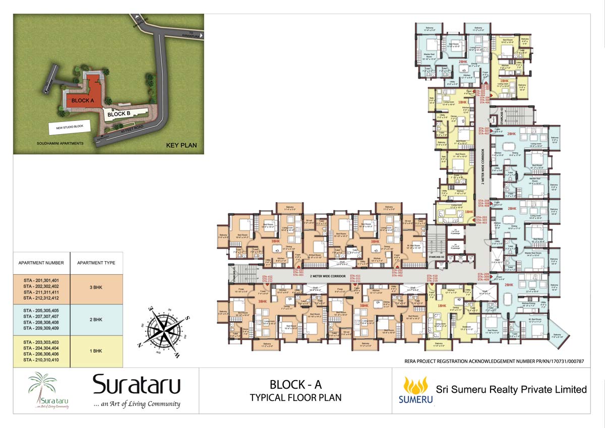 SURATARU - BLOCK A - TYPICAL FLOOR PLAN