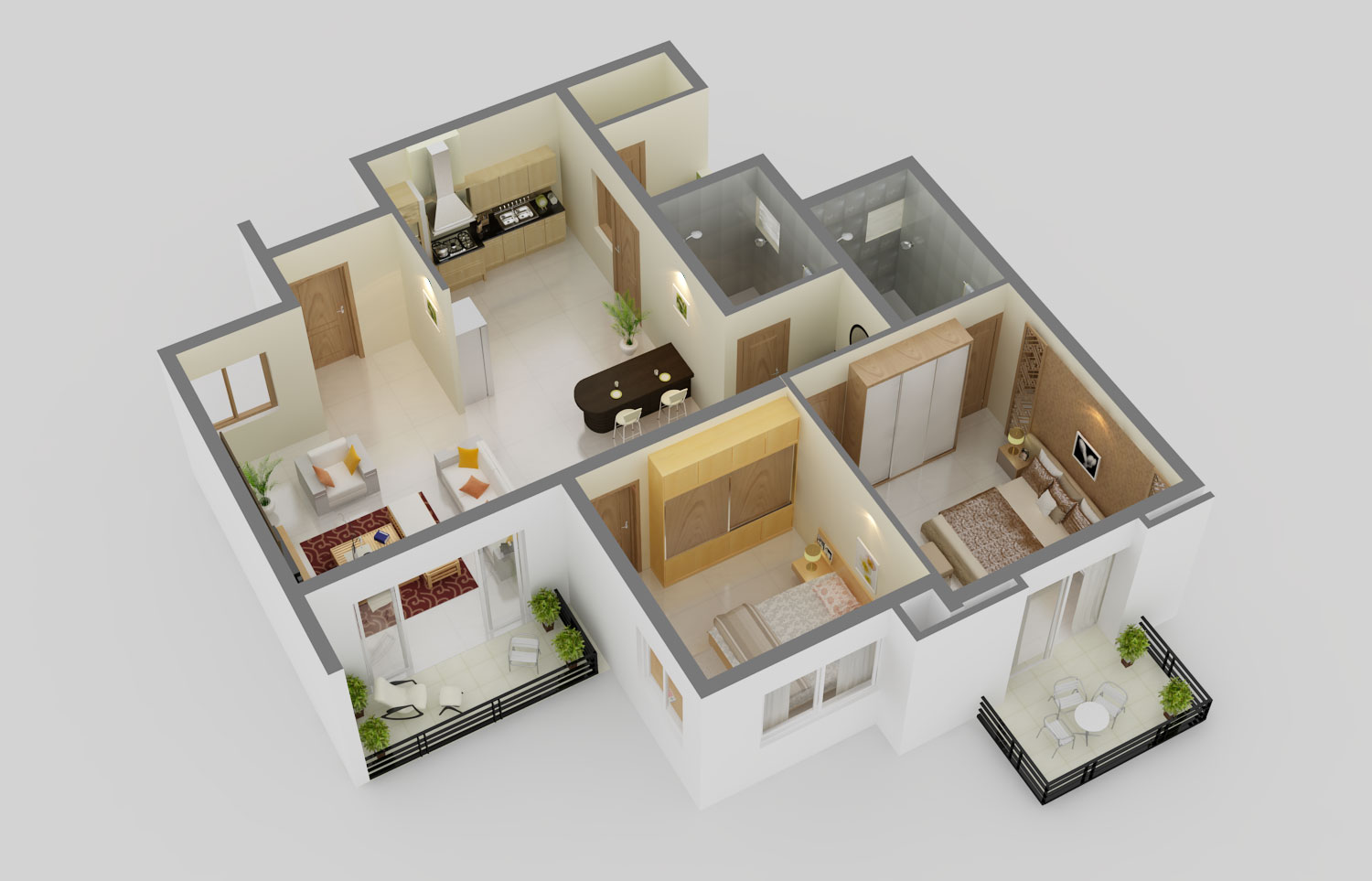 Soudhamini 2BHK Fllor Plan